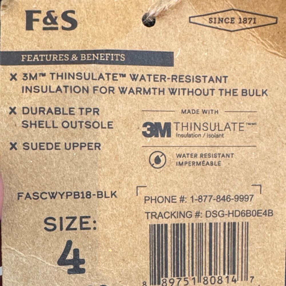 Field & Stream PAC Boot Winter Insulated Water Resistant Kid Boy Size 4 Black - Picture 9 of 10